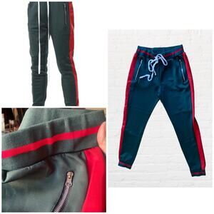 WEIV Los Angeles green and red track pants